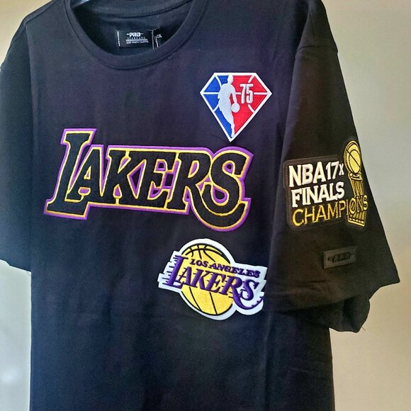 LA Lakers Fan T-Shirt Collectible Champions Memoribilia NBA Playoffs Team Black - Picture 1 of 10